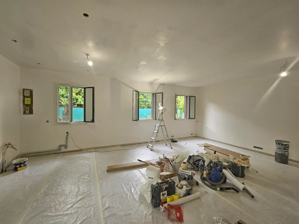 photo de chantier en cours cuisine palaiseau