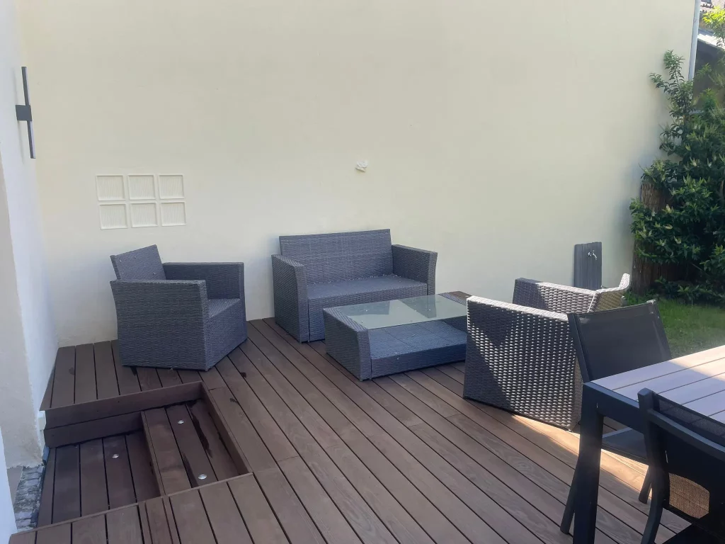 terrasse bois aménagement à Vauhallan